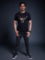 Chicago Bulls Gold Foil T-shirt - Black