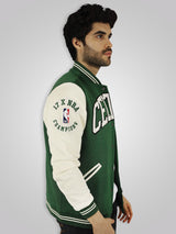 Boston Celtics: Letterman Jacket - Green