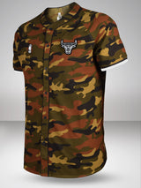 Chicago Bulls: Camo Baseball Shirt - Olive Green