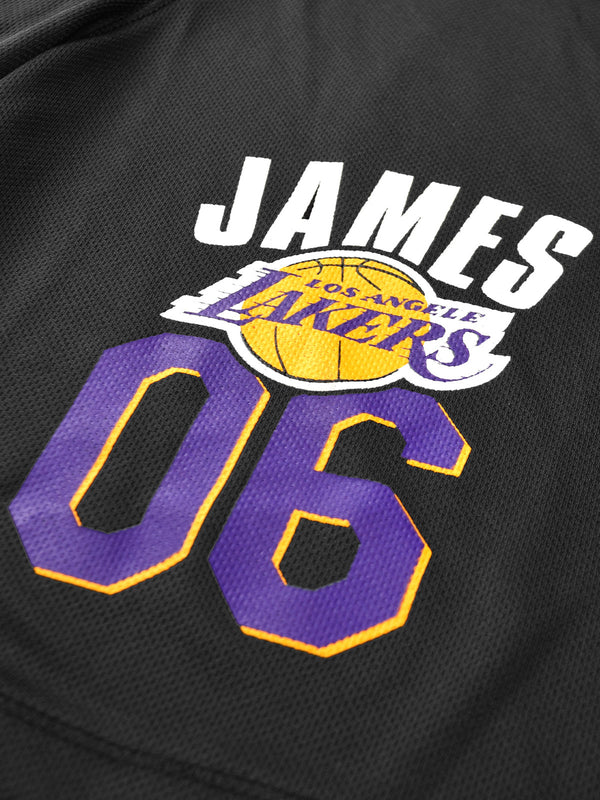 Los Angeles Lakers: Lebron James Basketball Shorts - Black