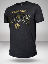 PBKS: Varsity T-Shirt Gold Foil - Anthra Melange