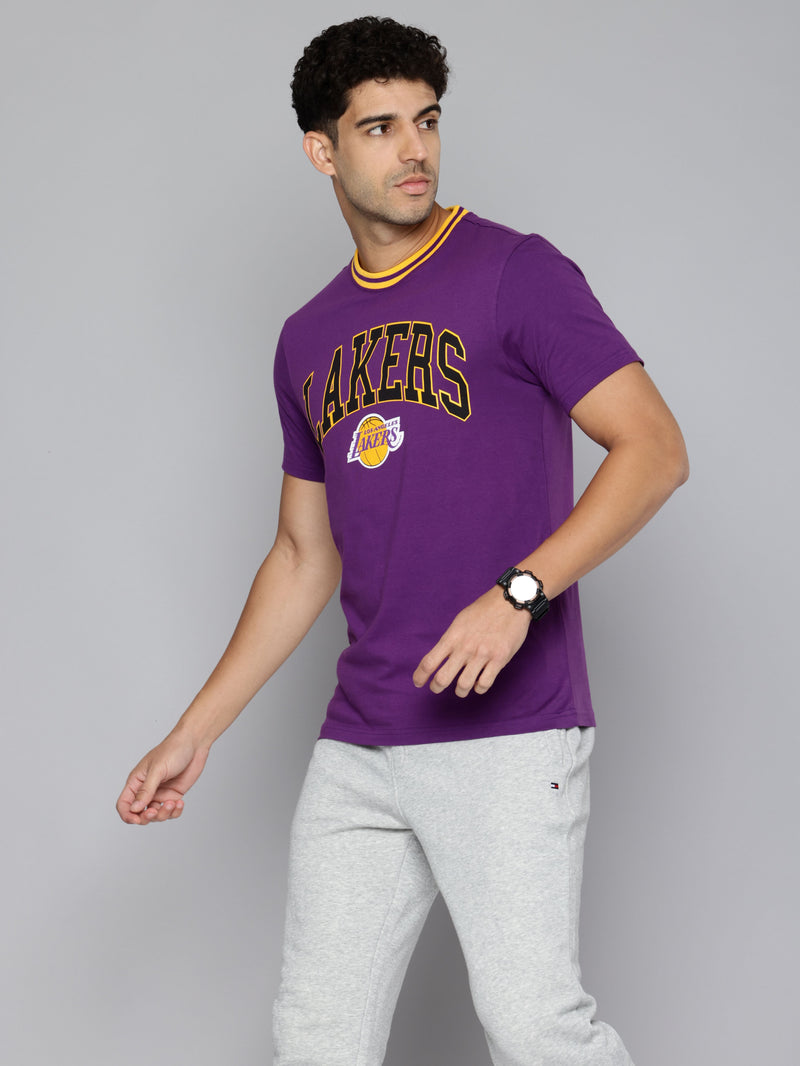 Los Angeles Lakers: Core Typography T Shirt - Purple