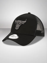 Chicago Bulls Tonal Black A-Frame Trucker Cap