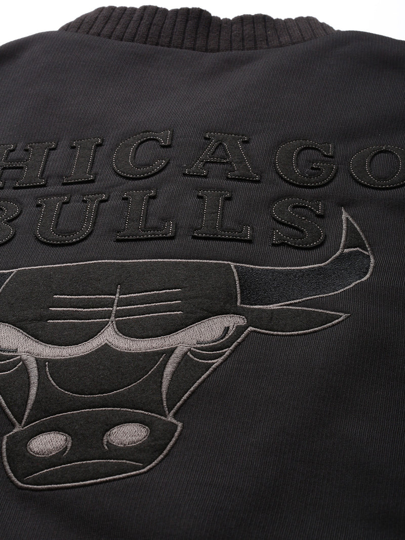 Chicago Bulls Black Varsity Jacket