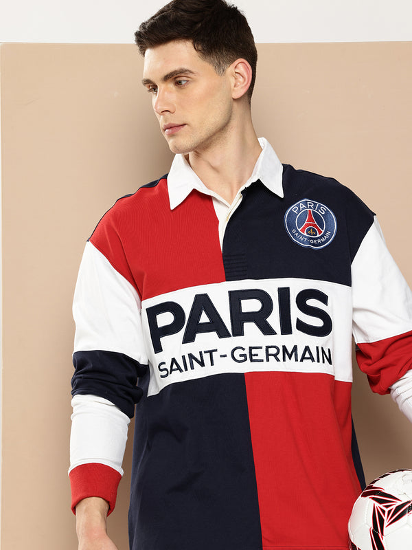 Paris Saint-Germain Embroidered Oversized Polo Full Sleeve