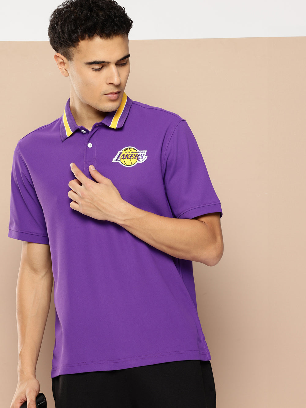 lakers dress shirt CE25 Mesh Button Down L and spandex Official Los Angeles Lakers Shirts,