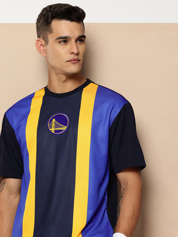 Golden State Warriors Striped Oversized T-Shirt