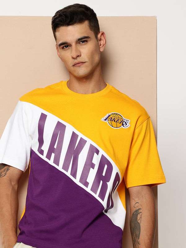 Los Angeles Lakers Cut and Sew Oversized T-Shirt