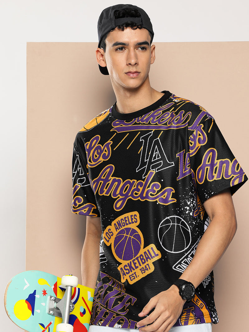 Los Angeles Lakers: Oversized Logo Mash T-Shirt – Shop The Arena