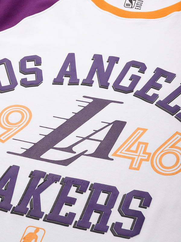 Los Angeles Lakers Contrast Colour Oversized T-Shirt
