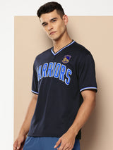 Golden State Warriors V-Neck Oversized T-Shirt