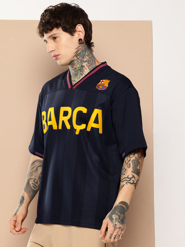 FC Barcelona Vintage Football Oversized T-Shirt