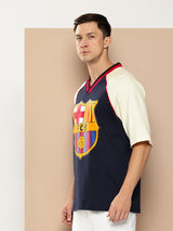 FC Barcelona Contrast Colour Oversized T-Shirt