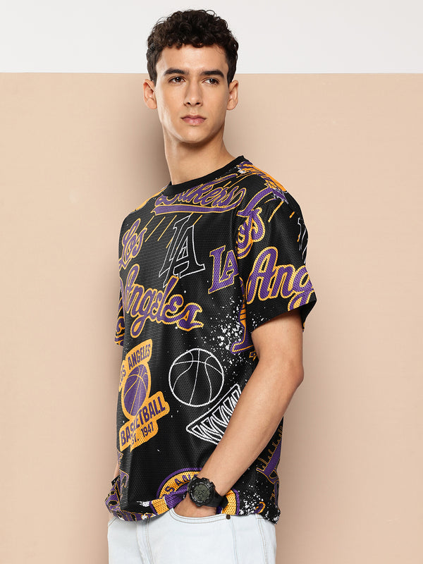 Los Angeles Lakers: Oversized Logo Mash T-Shirt