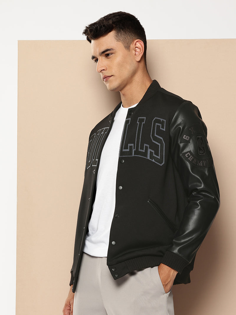 Chicago Bulls Black Varsity Jacket