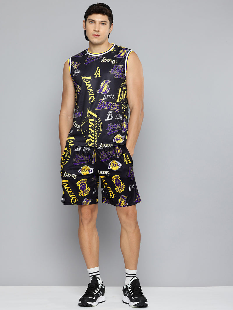 Los Angeles Lakers: Logo Mash Basketball Shorts