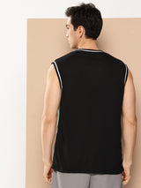 Milwaukee Bucks: Oversized Logo Sleeveless Jersey - Black