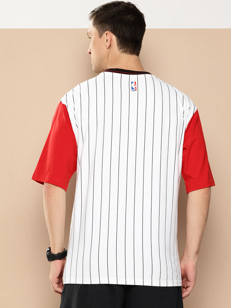 Chicago Bulls Striped Oversized T-Shirt
