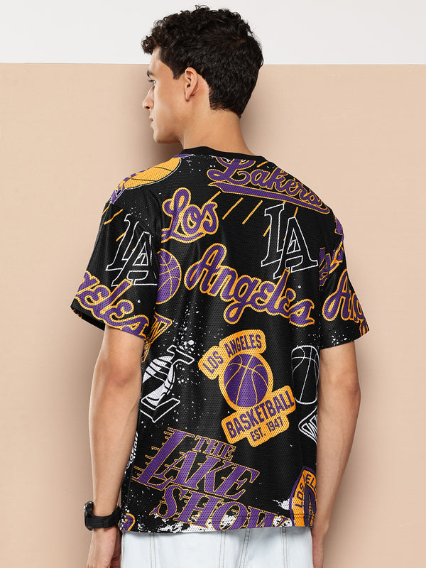 Los Angeles Lakers: Oversized Logo Mash T-Shirt