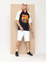 FC Barcelona Contrast Colour Oversized T-Shirt