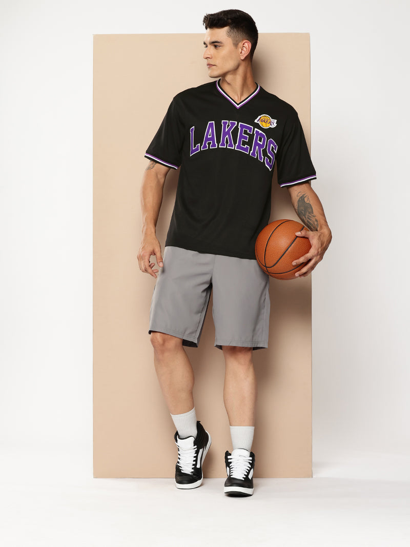 Los Angeles Lakers V-Neck Oversized T-Shirt – Shop The Arena
