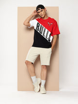 Chicago Bulls Cut and Sew Oversized T-Shirt