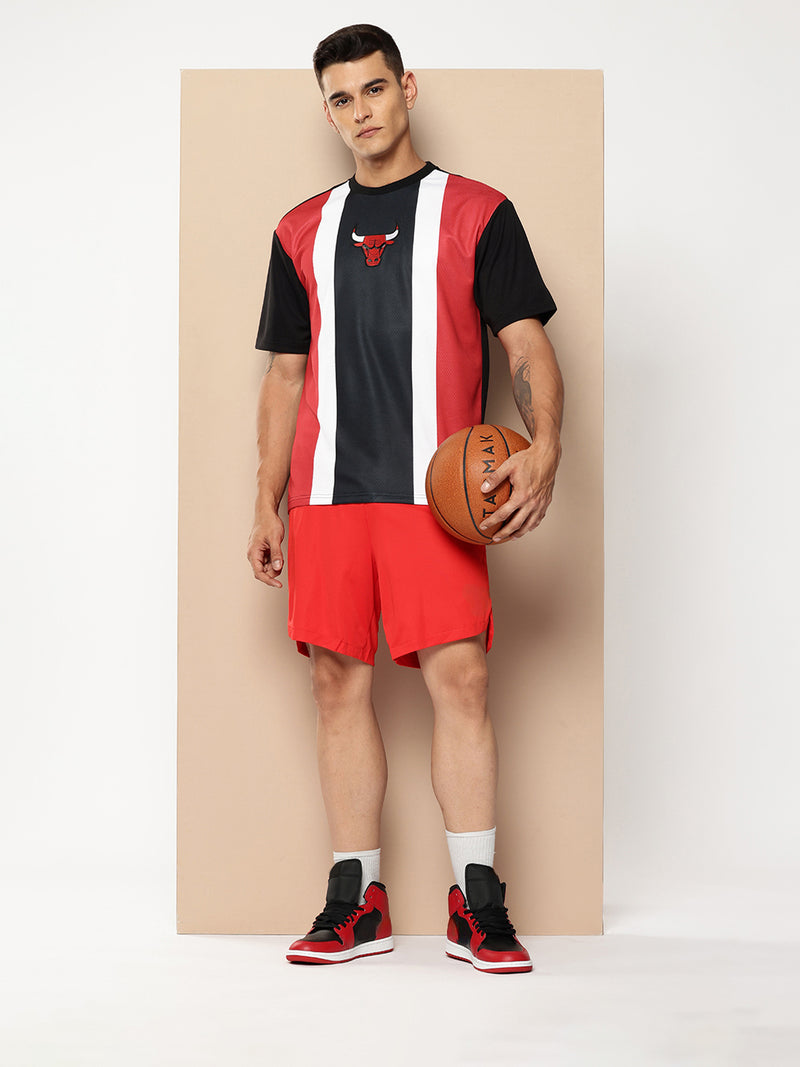 Chicago Bulls Striped Oversized T-Shirt