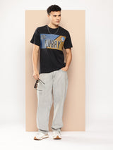 Stephen Curry Oversized Printed Black T-Shirt