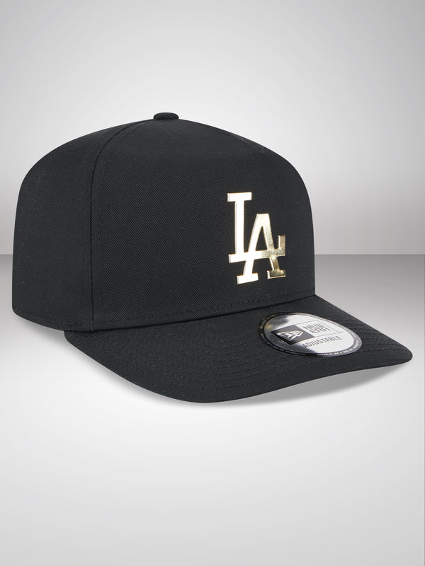 LA Dodgers Foil Pack Black A-Frame Trucker Cap