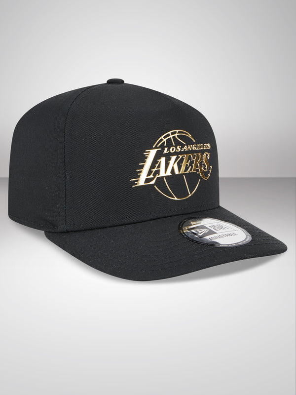 LA Lakers Foil Pack Black A-Frame Trucker Cap