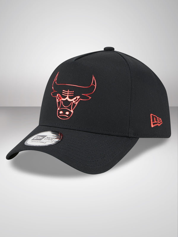 Chicago Bulls Foil Pack Black A-Frame Trucker Cap