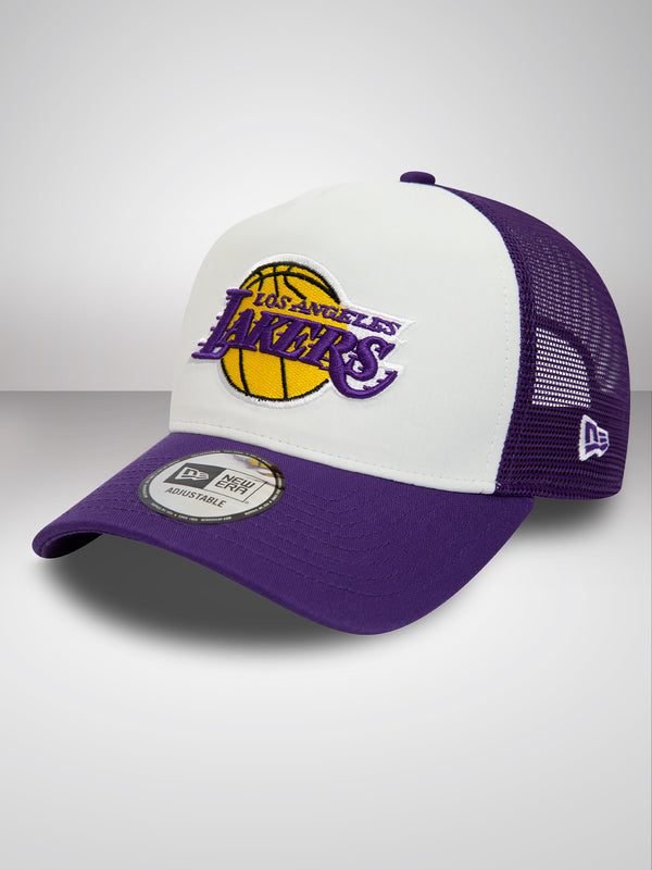 LA Lakers Team Colour Purple A-Frame Trucker Cap