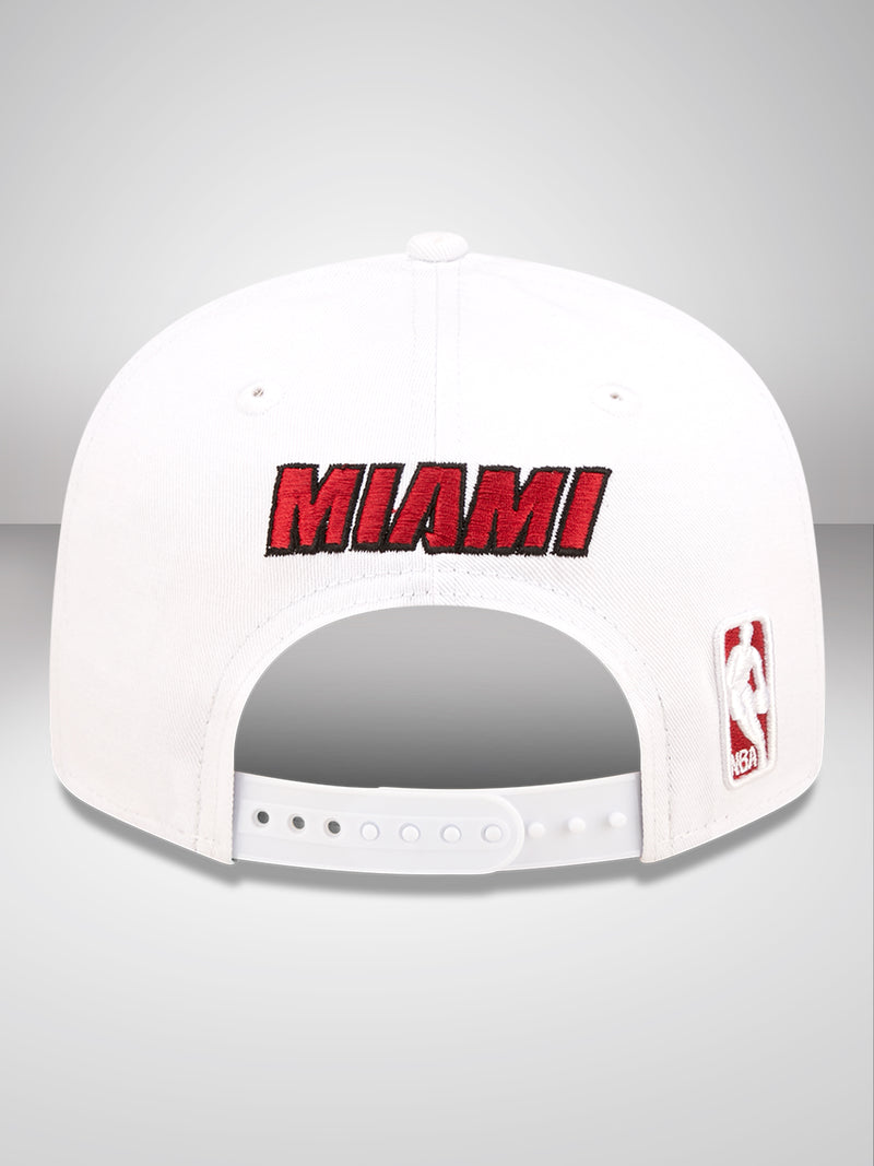 Miami Heat White Crown Team White 9FIFTY Snapback Cap