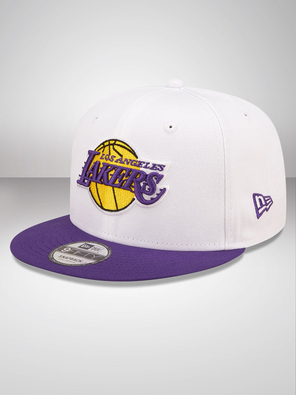 Los Angeles Lakers New Era Team Split 9FIFTY Snapback Hat - Purple/Gold