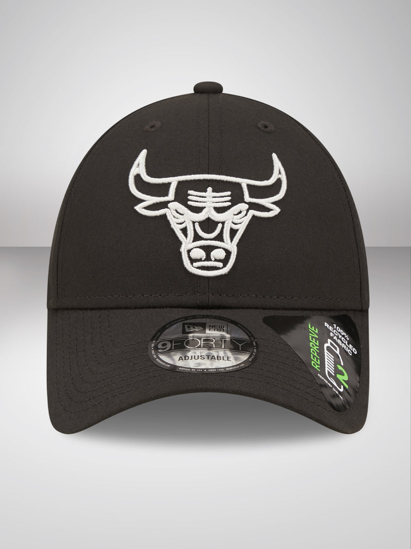 Chicago Bulls Repreve Monochrome Black 9FORTY Adjustable Cap