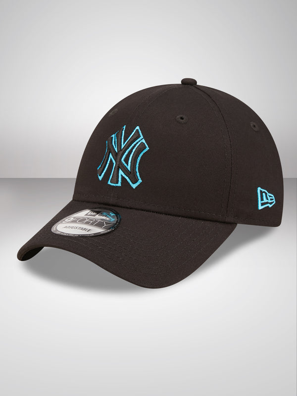 New York Yankees Neon Outline Black 9FORTY Adjustable Cap