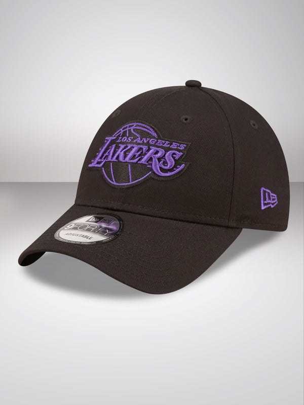 LA Lakers Neon Outline Black 9FORTY Adjustable Cap