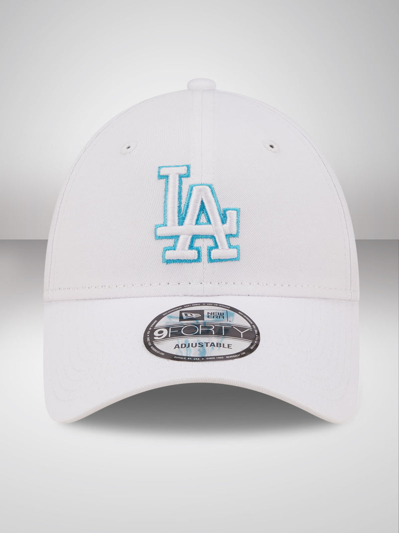 LA Dodgers Neon Outline White 9FORTY Adjustable Cap