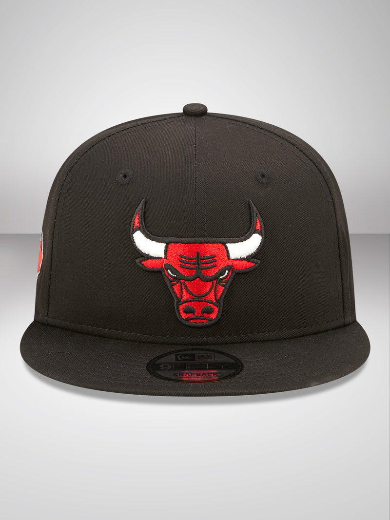 Chicago Bulls Team Side Patch Black 9FIFTY Snapback Cap