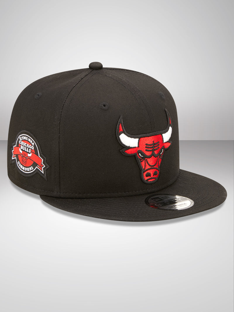 Chicago Bulls Team Side Patch Black 9FIFTY Snapback Cap