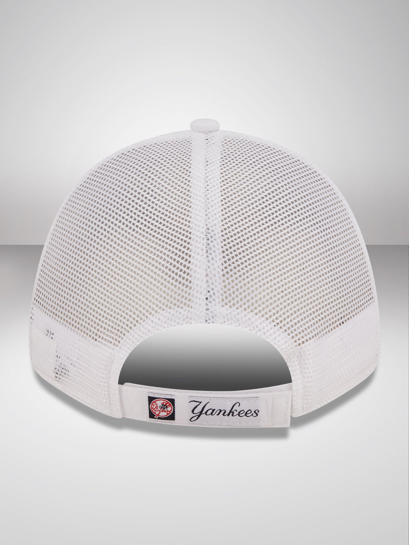 New York Yankees Home Field White 9FORTY A-Frame Trucker Cap