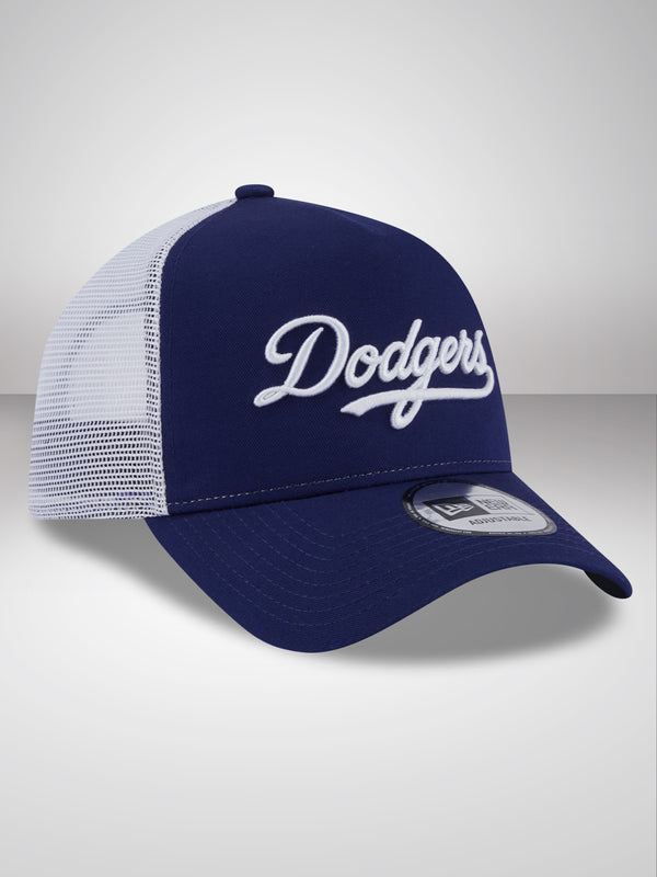 LA Dodgers Team Script Dark Blue Trucker Cap