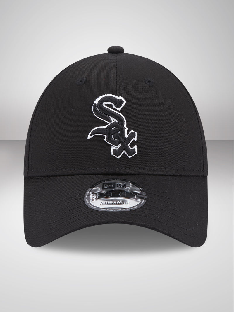 Chicago White Sox Team Outline Black 9FORTY Adjustable Cap