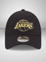LA Lakers Metallic Badge Black 9FORTY Adjustable Cap