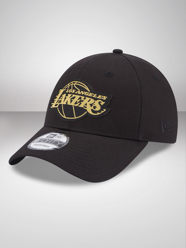 LA Lakers Metallic Badge Black 9FORTY Adjustable Cap