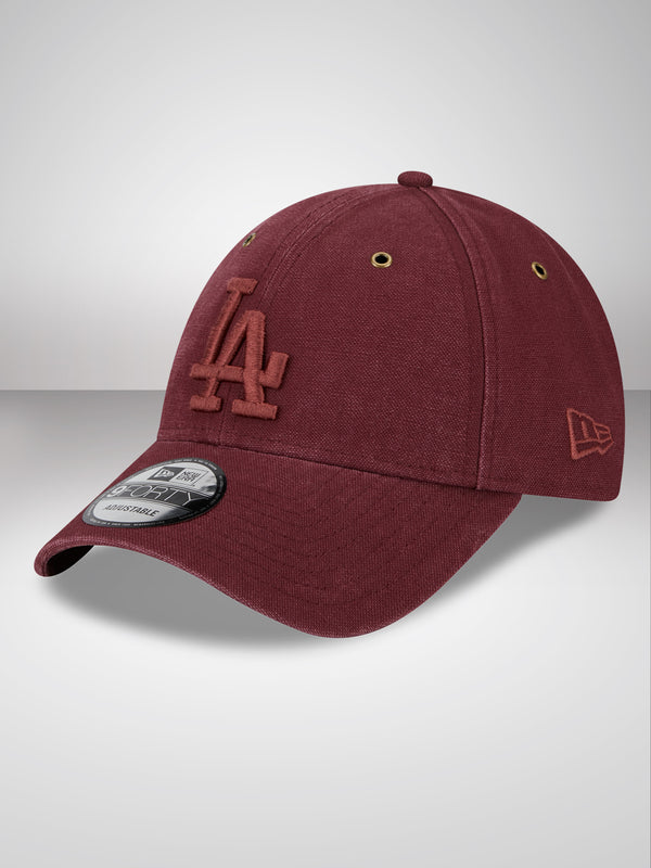 LA Dodgers Washed Canvas Maroon 9FORTY Adjustable Cap