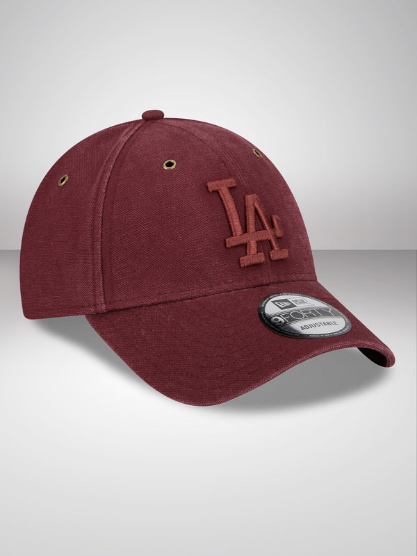 LA Dodgers Washed Canvas Maroon 9FORTY Adjustable Cap