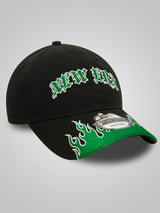 New Era Race Black and Green Flame 9TWENTY Adjustable Cap