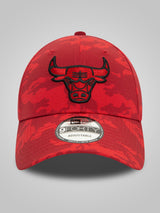 Chicago Bulls Tonal Camo All Over Print Red 9FORTY Adjustable Cap