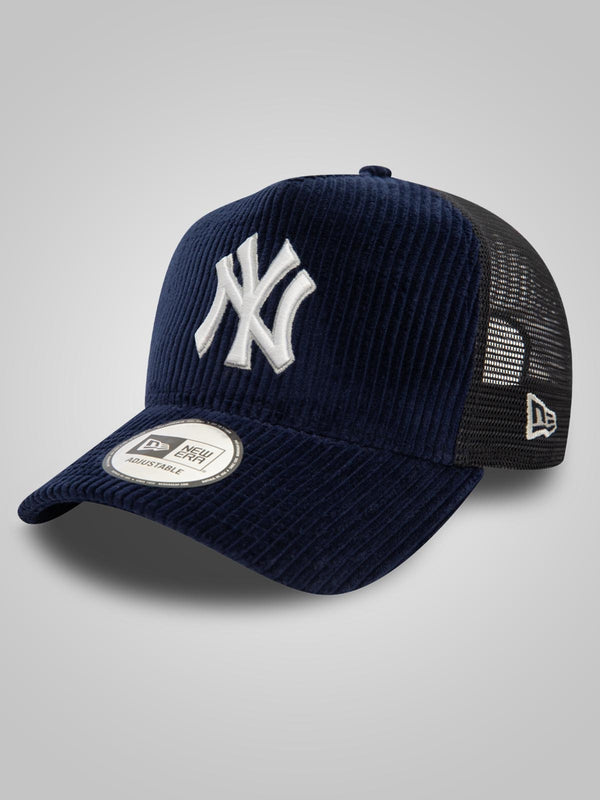 New York Yankees MLB Cord Navy 9FORTY E-Frame Adjustable Trucker Cap